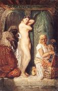 Theodore Chasseriau Young woman coming out of the bath USA oil painting artist